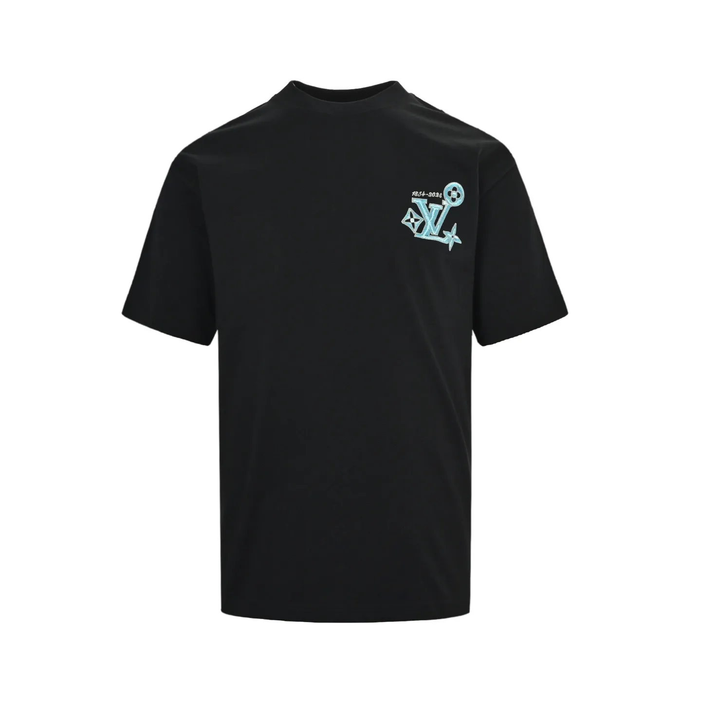 Louis Vuitton/Louis Vuitton 26ss short sleeves with front and rear letter logo embroidery
